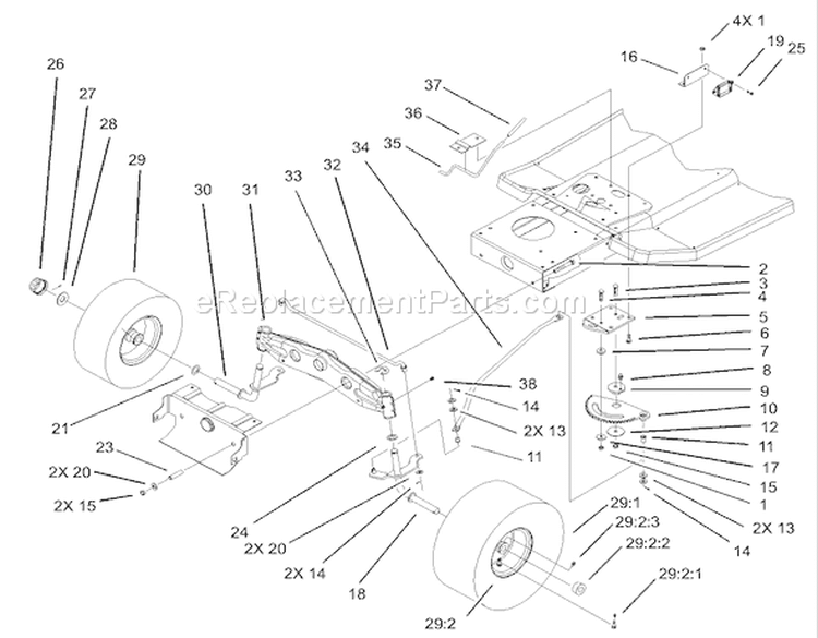 Page AB Diagram and Parts List for 71245 230000001-230999999 - 2003 Toro Lawn Tractor