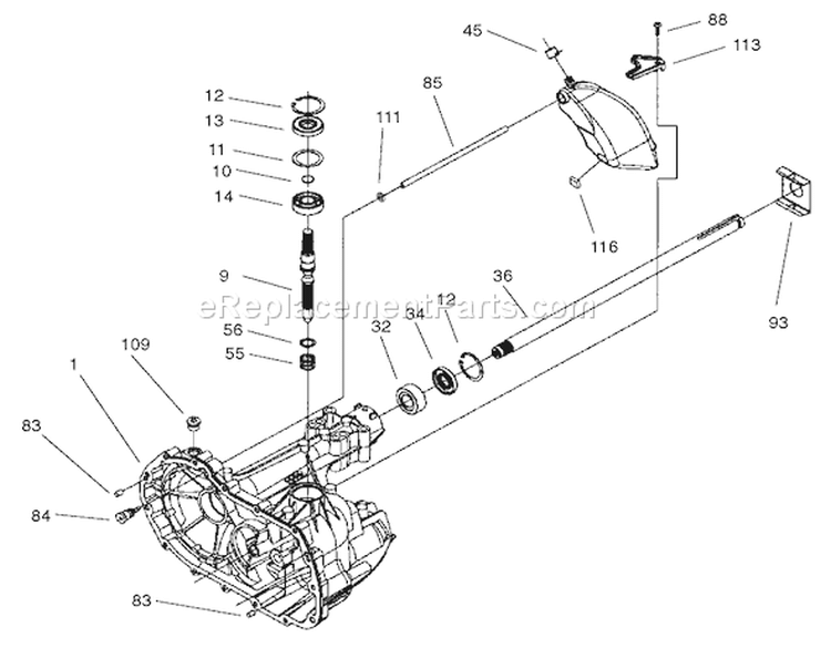 Axle Assembly Diagram and Parts List for 71282 210000001-210999999 - 2001 Toro Lawn Tractor