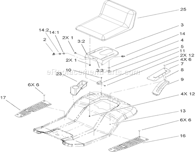 Page R Diagram and Parts List for 71228 240000001-240999999 - 2004 Toro Lawn Tractor