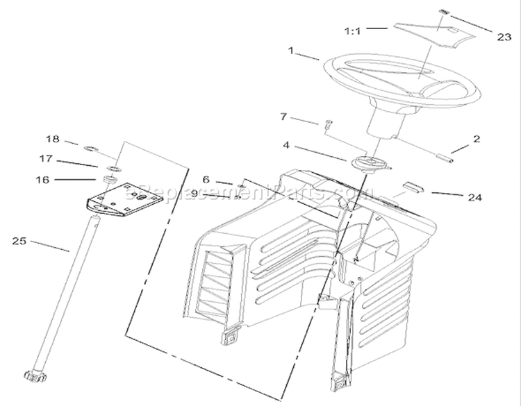 Page K Diagram and Parts List for 71228 240000001-240999999 - 2004 Toro Lawn Tractor