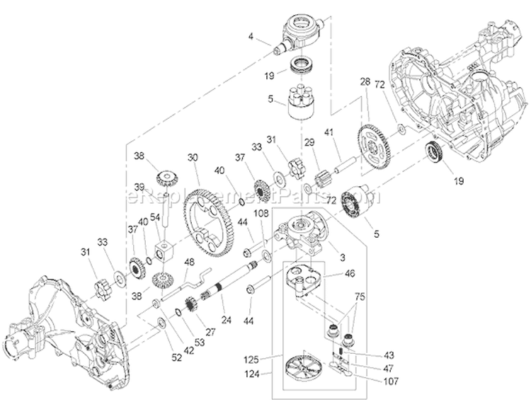 Gear Assembly Transaxle No. 104-1760 Diagram and Parts List for 71285 240000001-240999999 - 2004 Toro Lawn Tractor