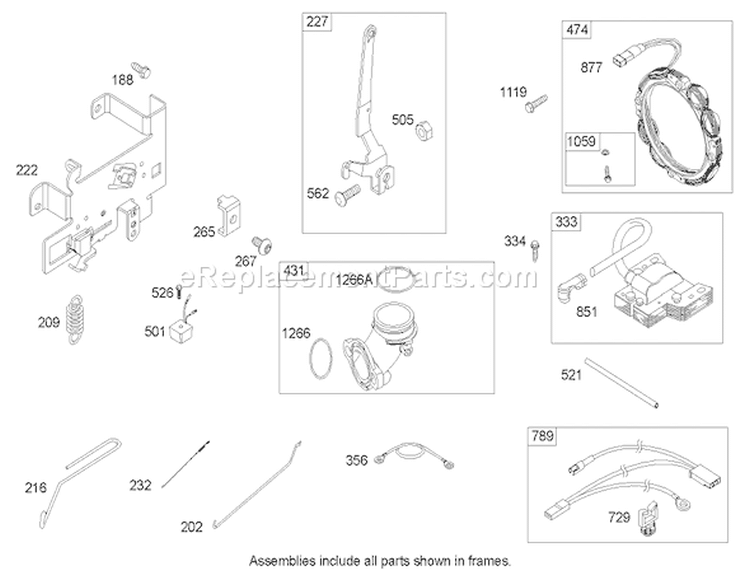 Governor Assembly Briggs and Stratton 31H777-0177-E1 Diagram and Parts List for 71285 240000001-240999999 - 2004 Toro Lawn Tractor