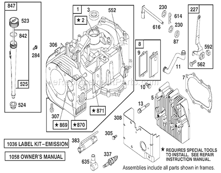 Engine Diagram and Parts List for 71300 200000001-200999999 - 2000 Toro Lawn Tractor