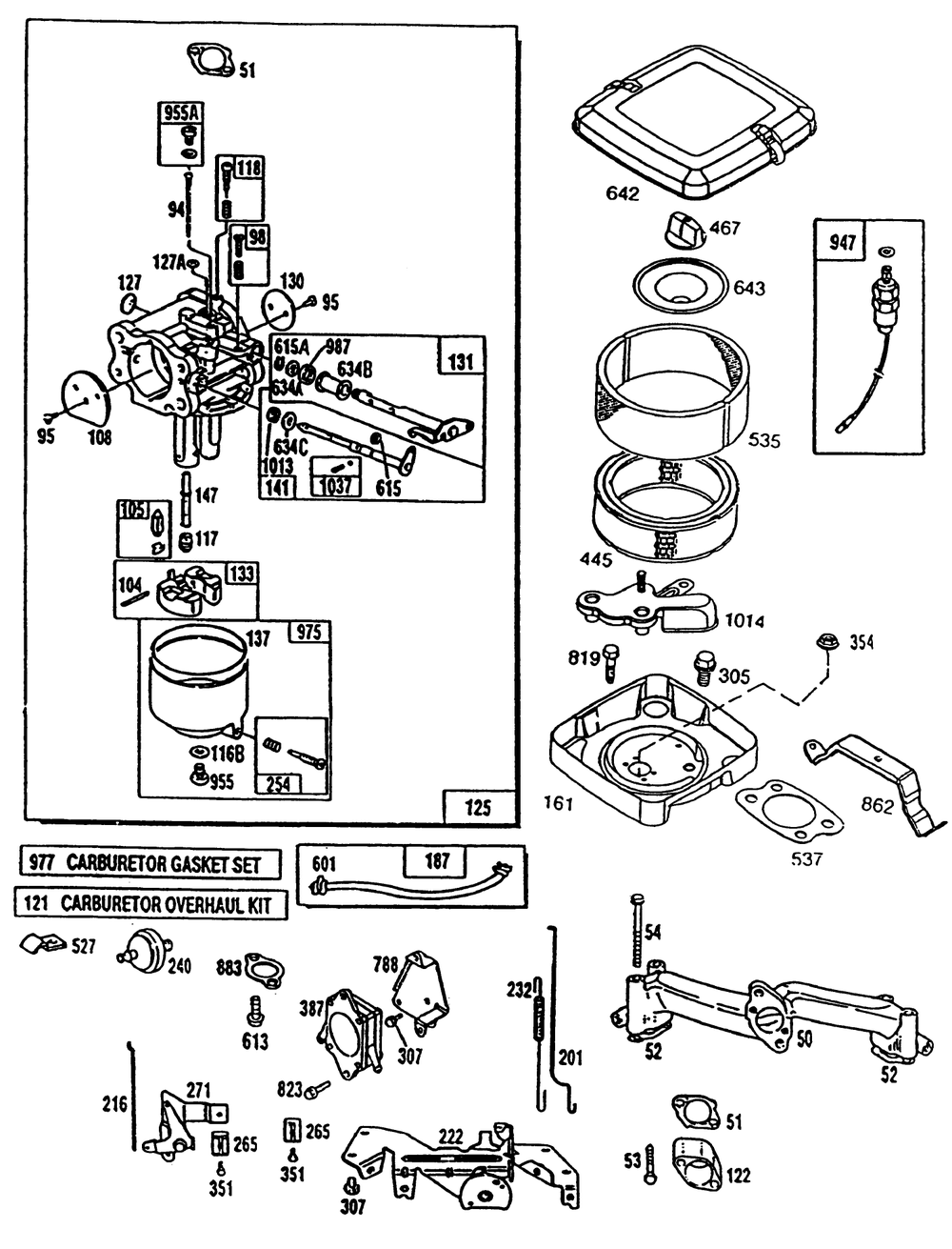 Engine Toro Power Plus Diagram and Parts List for R2-16BE01 2000001 - 2999999 Toro Lawn Tractor