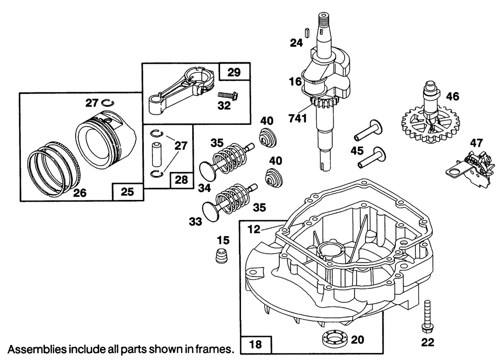Engine Briggs & Stratton Model 122707-3187-01 Diagram and Parts List for 16402 1000001 - 1999999 Toro Lawn Mower