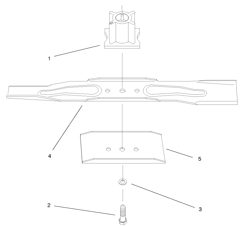 Blade Assembly Diagram and Parts List for 20804 9900001 - 9999999 Toro Lawn Mower