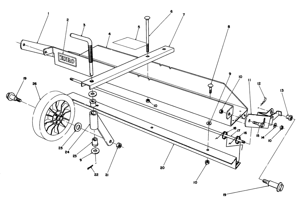 Dethatcher Kit Model No. 59126 (Optional) Diagram and Parts List for 20747 5000001 - 5999999 Toro Lawn Mower
