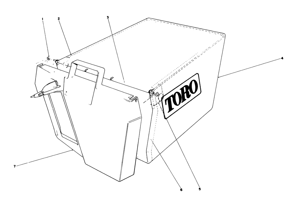 Grass Bag Assembly No. 11-0159 Diagram and Parts List for 20584 8000001 - 8999999 Toro Lawn Mower