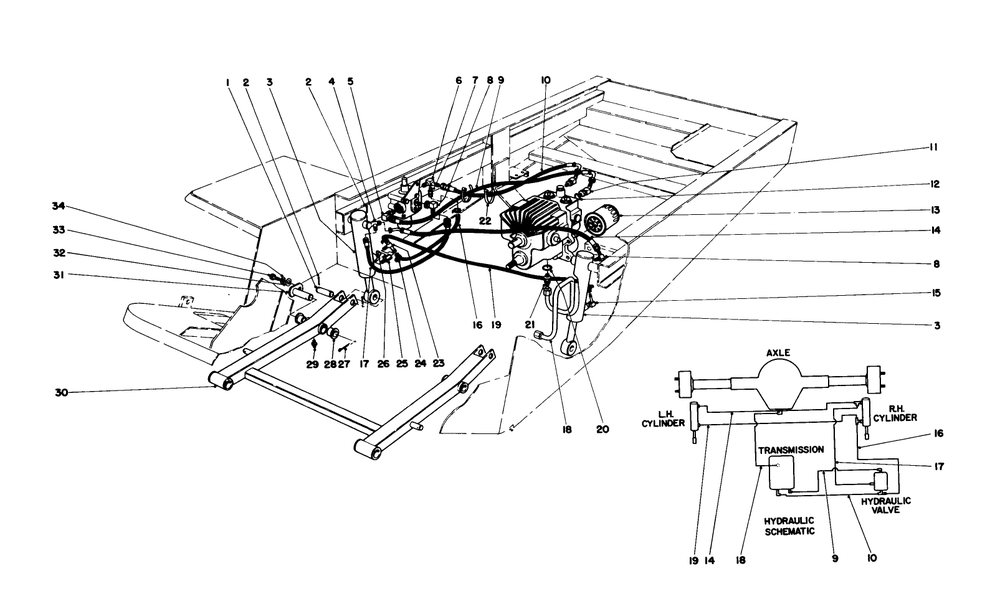 Hydraulic Valve And Lift Arm And Cylinders Diagram and Parts List for 30550 80000001 - 89999999 Toro Lawn Tractor