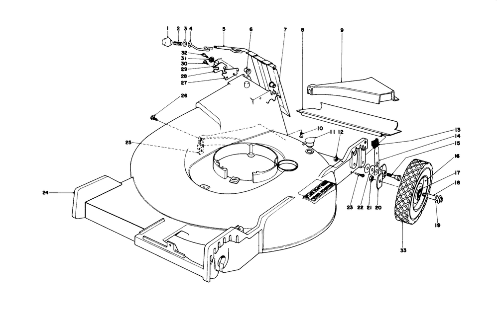 Housing Assembly Diagram and Parts List for 20644 7000001 - 7999999 Toro Lawn Mower