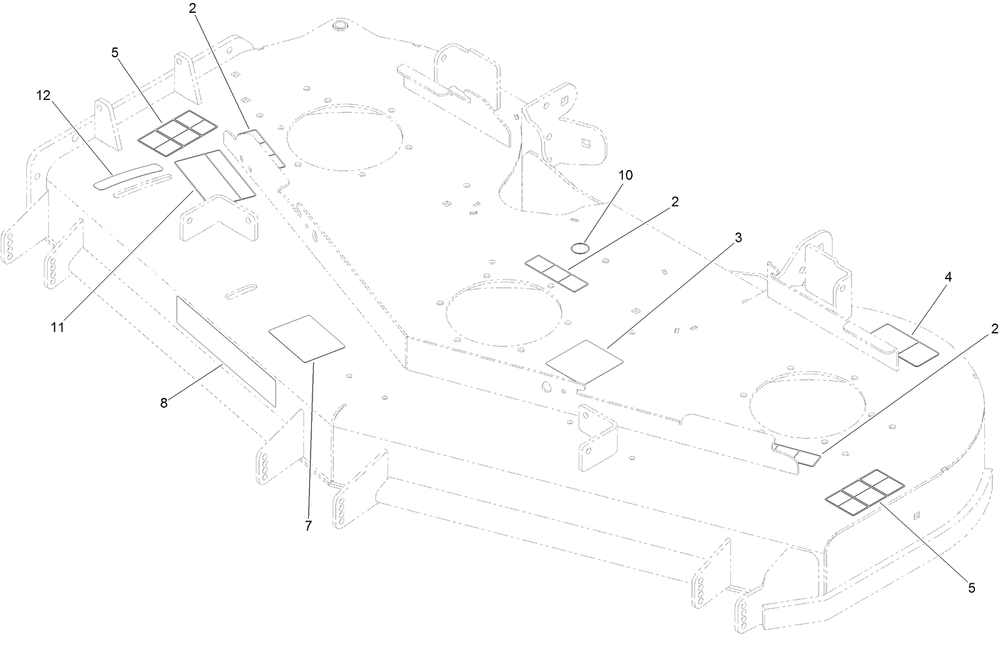 Deck Decal Assembly Diagram and Parts List for 74930 402090000-403319738 Toro Lawn Mower
