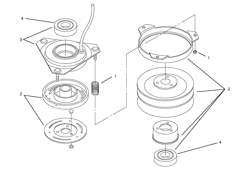 Clutch 92-6885 Diagram and Parts List for 72104 8900001 - 8900599 Toro Lawn Tractor