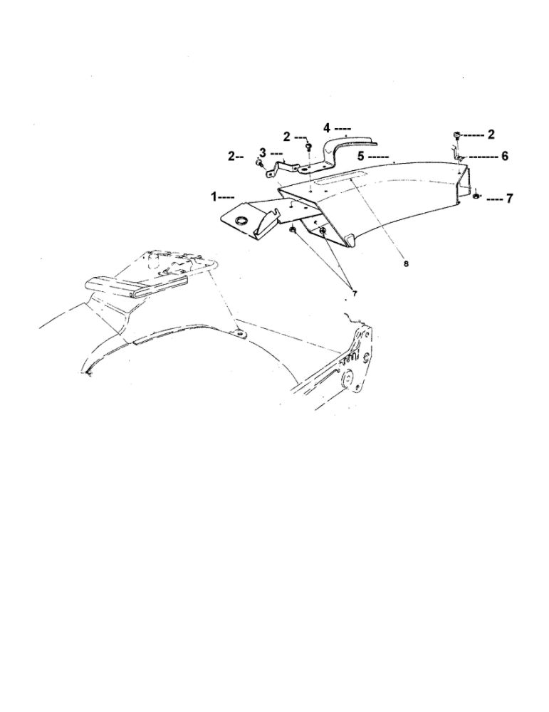 Side Chute Diagram and Parts List for 20588 6000 & UP Toro Lawn Mower