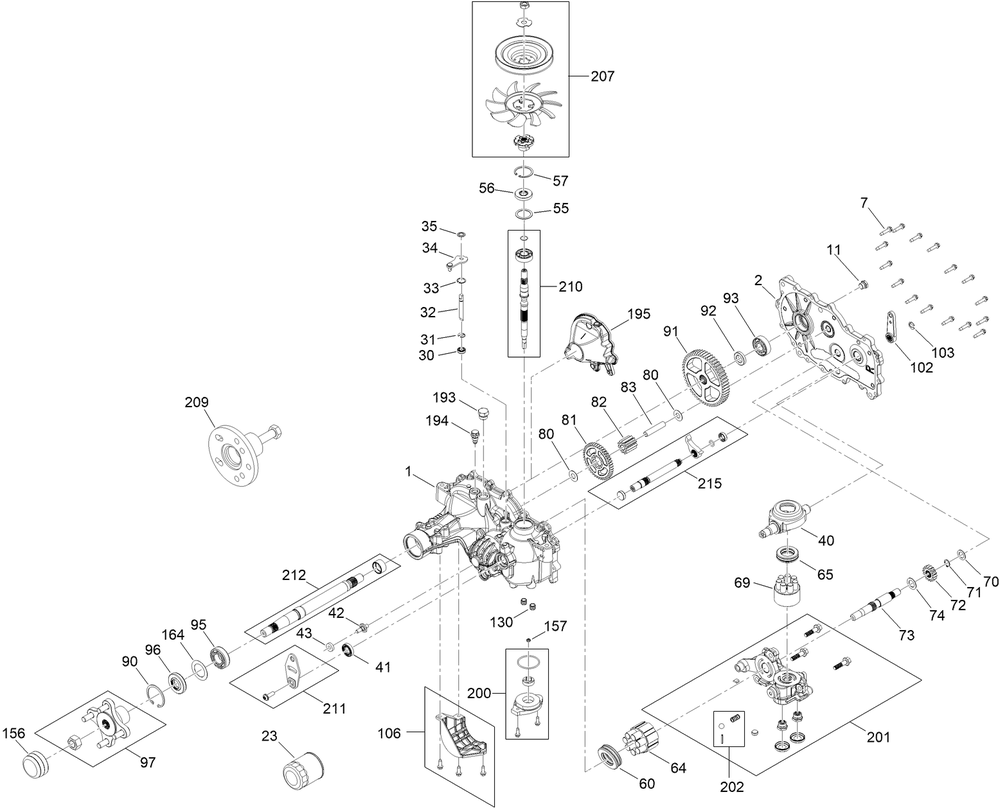 Lh Hydro Transmission Assembly No. 147-2860 Diagram and Parts List for 75306 412300000 - 999999999 Toro Lawn Tractor