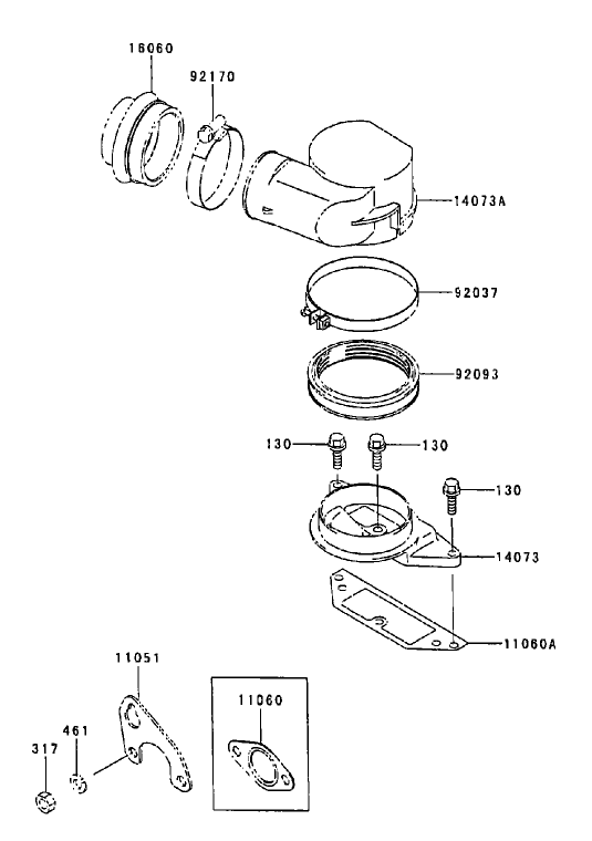Air Filter And Muffler Assembly Diagram and Parts List for 74213 (230000001-230006000)(2003) Toro Lawn Mower