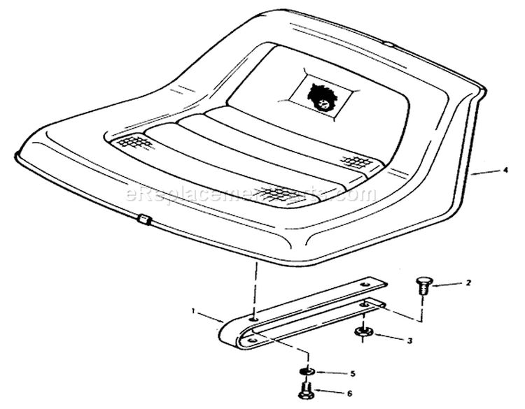 Seat And Suspension Diagram and Parts List for 72-08BP01 1977 Toro Lawn Tractor