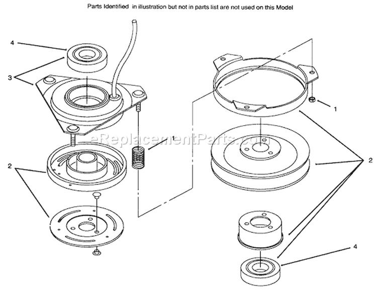 Clutch 94-2514 Diagram and Parts List for 72045 6900001-6999999 - 1996 Toro Lawn Tractor