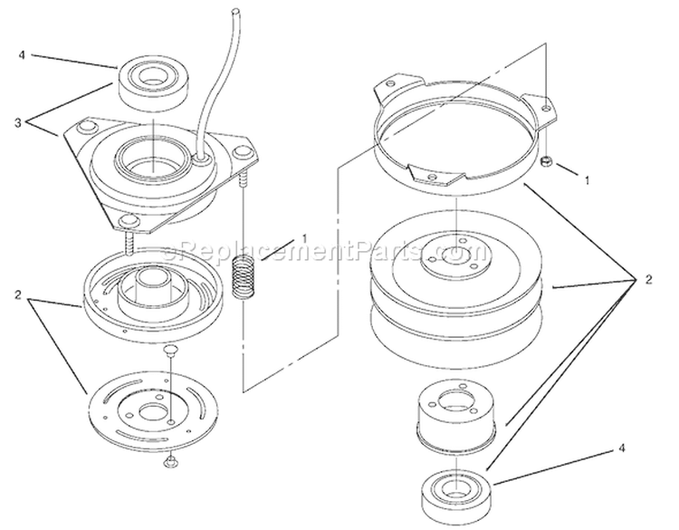 Clutch 94-2514 Diagram and Parts List for 72045 7900001-7999999 - 1997 Toro Lawn Tractor