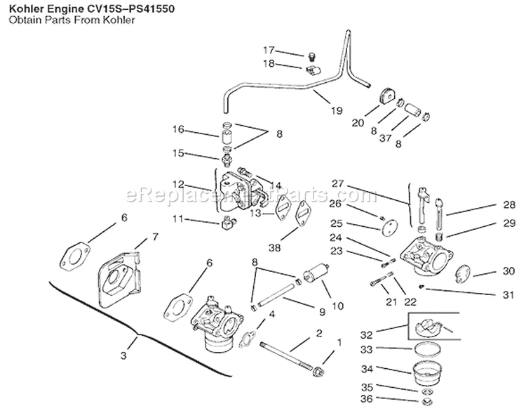Fuel System Diagram and Parts List for 72047 9900001-9999999 - 1999 Toro Lawn Tractor