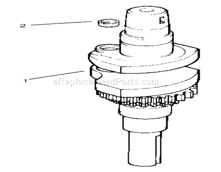 Crankshaft Diagram and Parts List for 72049 200000001-200999999 - 2000 Toro Lawn Tractor