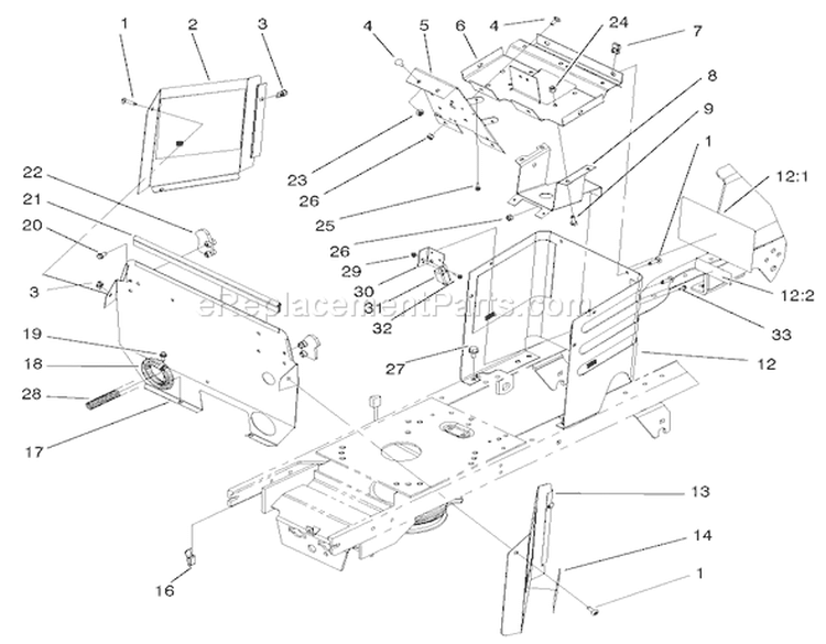 Hoodstand And Firewall Assembly Diagram and Parts List for 72051 220000001-220999999 - 2002 Toro Lawn Tractor