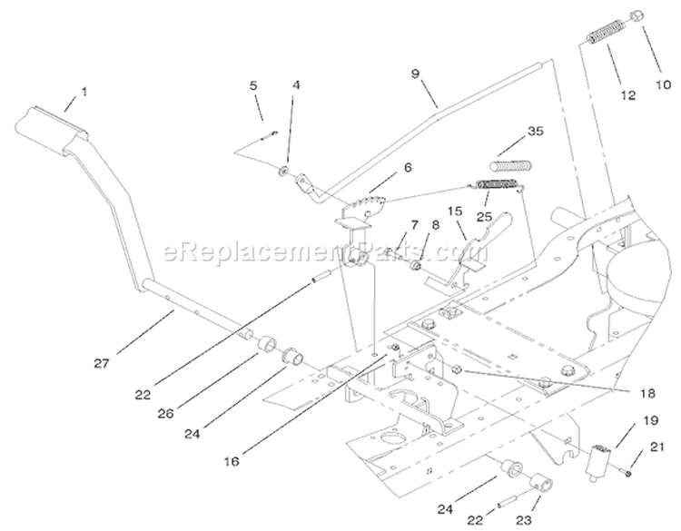 Hydraulic Brake Assembly Diagram and Parts List for 72051 220000001-220999999 - 2002 Toro Lawn Tractor