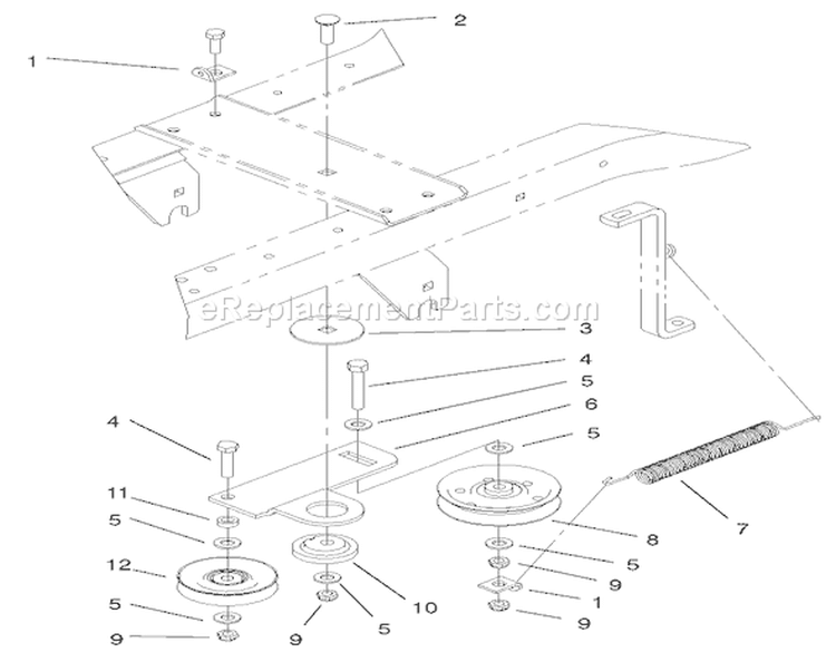 Hydro Drive Components Assembly Diagram and Parts List for 72051 220000001-220999999 - 2002 Toro Lawn Tractor
