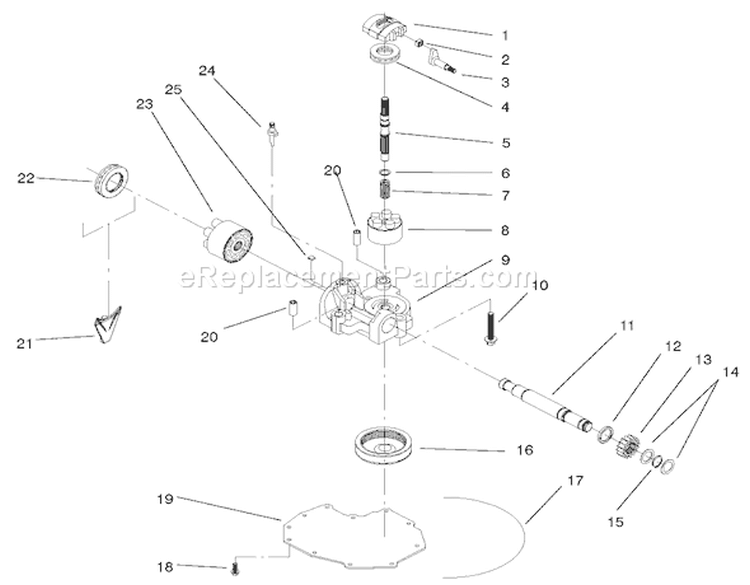 Hydrostatic Transmission No. 104-2465 Cylinder Block Assembly Diagram and Parts List for 72051 220000001-220999999 - 2002 Toro Lawn Tractor