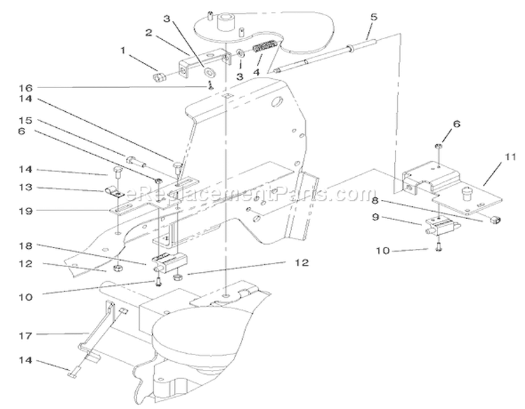 No Mow In Reverse (nmir) Assembly Diagram and Parts List for 72051 220000001-220999999 - 2002 Toro Lawn Tractor