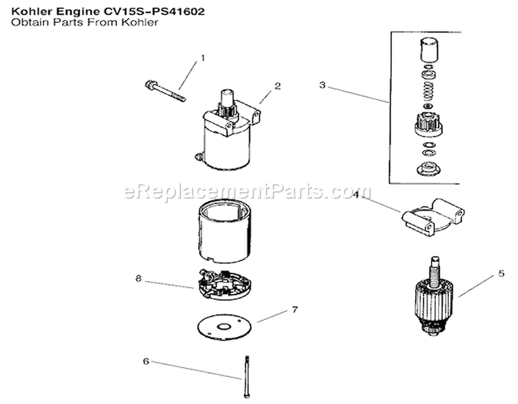 Starting System Assembly Diagram and Parts List for 72051 220000001-220999999 - 2002 Toro Lawn Tractor