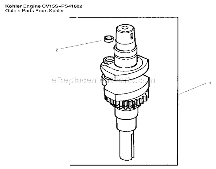 Crankshaft Assembly Diagram and Parts List for 72051 220000001-220999999 - 2002 Toro Lawn Tractor