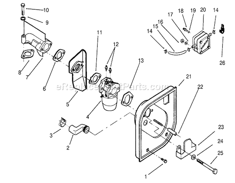 Carburetor And Fuel Pump Diagram and Parts List for 72060 3900001-3999999 - 1993 Toro Lawn Tractor