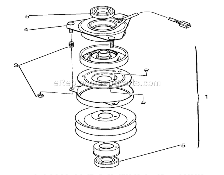 Clutch Assembly 92-1686 Diagram and Parts List for 72060 3900001-3999999 - 1993 Toro Lawn Tractor