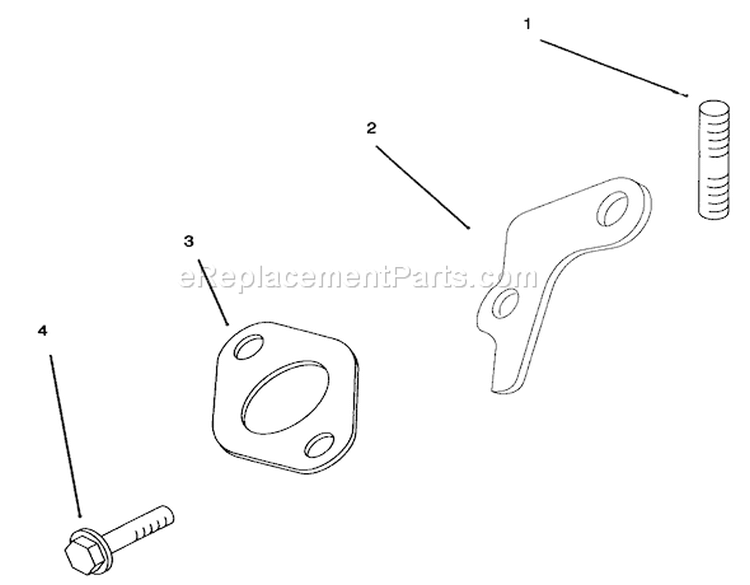 Exhaust Diagram and Parts List for 72064 6900001-6999999 - 1996 Toro Lawn Tractor