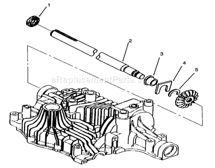 Axle Shaft Diagram and Parts List for 72064 6900001-6999999 - 1996 Toro Lawn Tractor