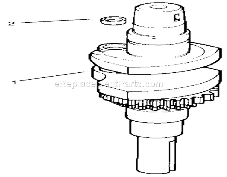 Crankshaft Diagram and Parts List for 72046 7900001-7999999 - 1997 Toro Lawn Tractor