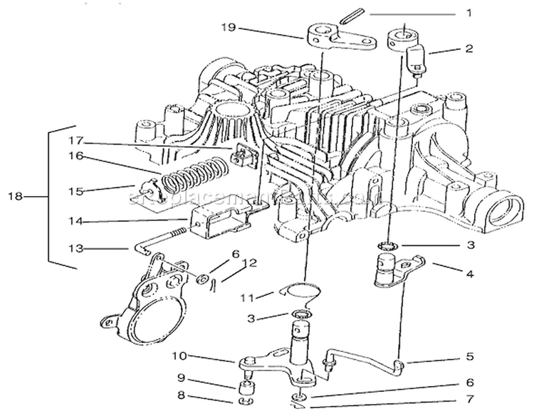 Brake Interlock Diagram and Parts List for 72046 7900001-7999999 - 1997 Toro Lawn Tractor