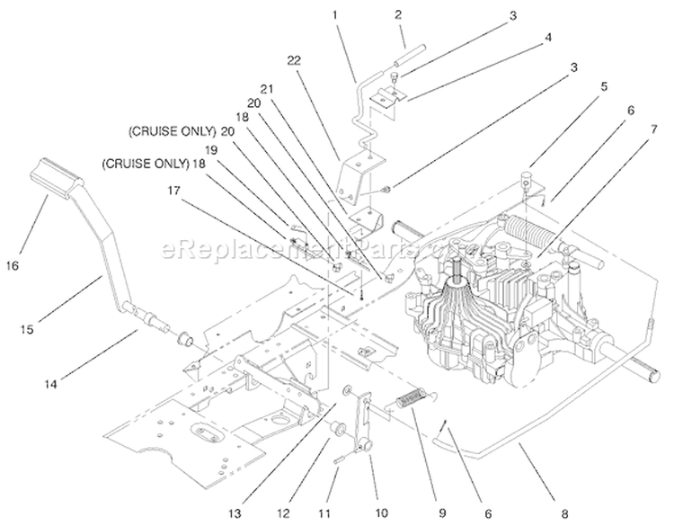 Hydro Brake Assembly Diagram and Parts List for 72070 9900001-9999999 - 1999 Toro Lawn Tractor