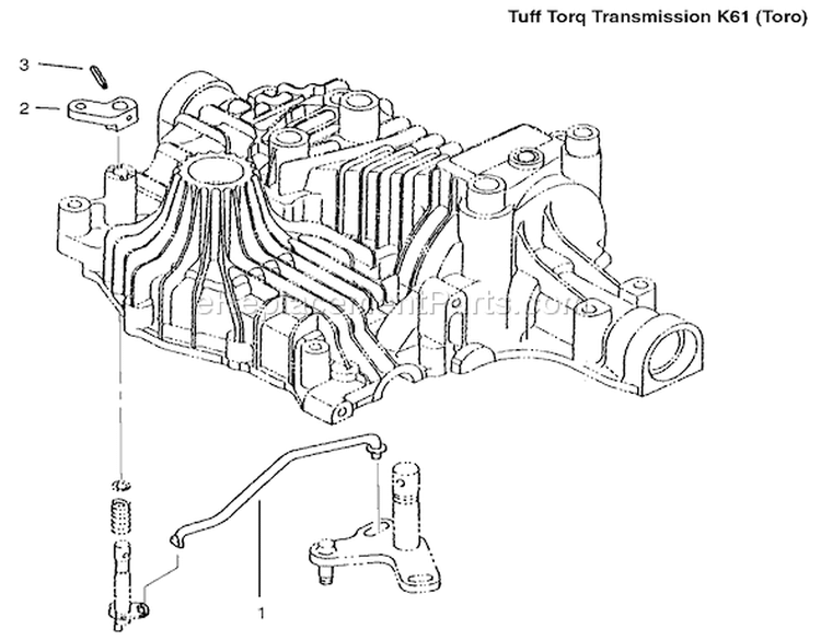 Bypass Return Diagram and Parts List for 72070 9900001-9999999 - 1999 Toro Lawn Tractor