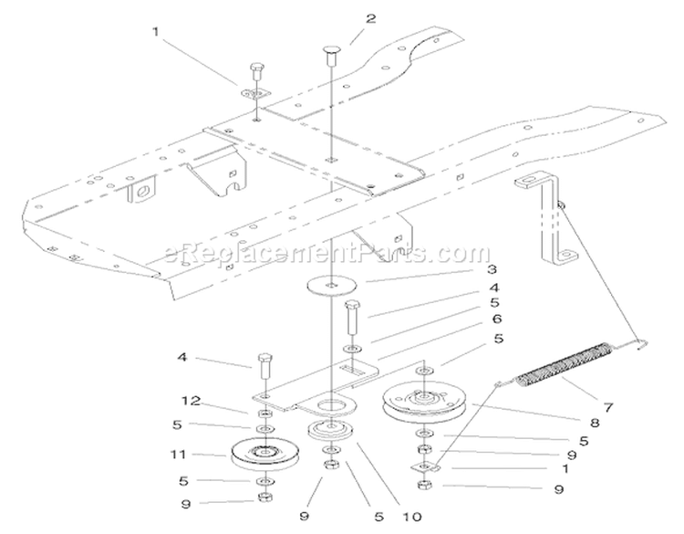 Hydro Drive Assembly Diagram and Parts List for 72071 200000001-200999999 - 2000 Toro Lawn Tractor