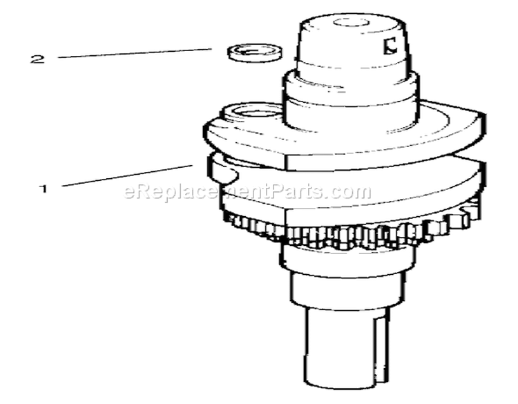 Crankshaft Diagram and Parts List for 72071 200000001-200999999 - 2000 Toro Lawn Tractor
