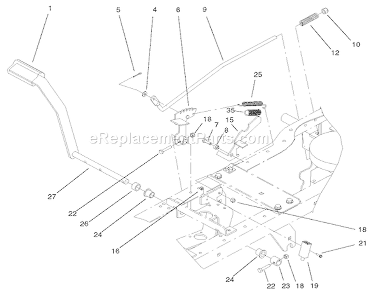 Hydraulic Brake Assembly Diagram and Parts List for 72052 220000001-220999999 - 2002 Toro Lawn Tractor