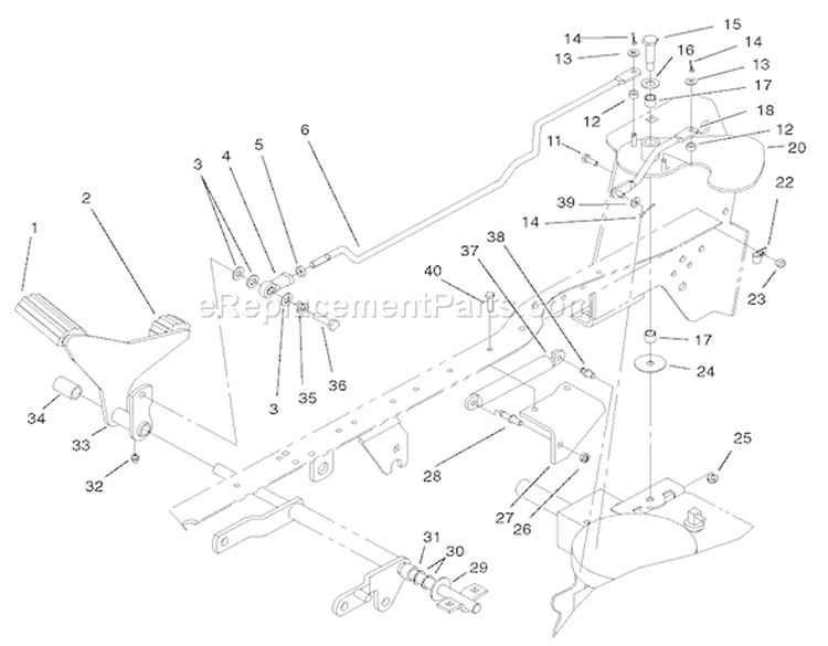 Hydraulics Controls Assembly Diagram and Parts List for 72052 220000001-220999999 - 2002 Toro Lawn Tractor