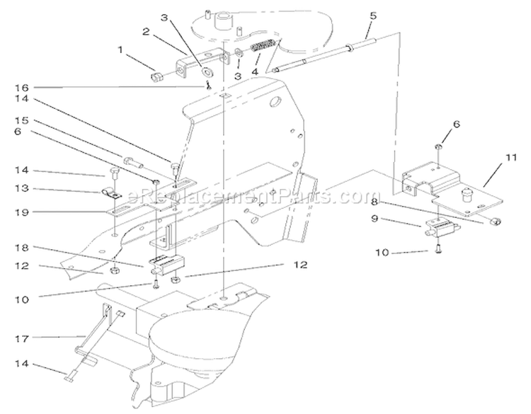 Cruise Control Assembly Diagram and Parts List for 72052 220000001-220999999 - 2002 Toro Lawn Tractor