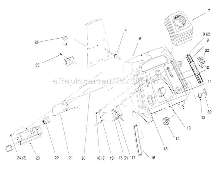 Dash Diagram and Parts List for 72084 6900001-6999999 - 1996 Toro Lawn Tractor