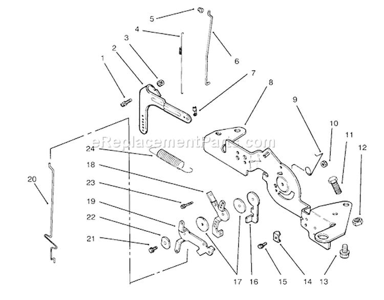 Engine Controls Kohler Engine Cv16s-Ps61514 Diagram and Parts List for 72084 6900001-6999999 - 1996 Toro Lawn Tractor