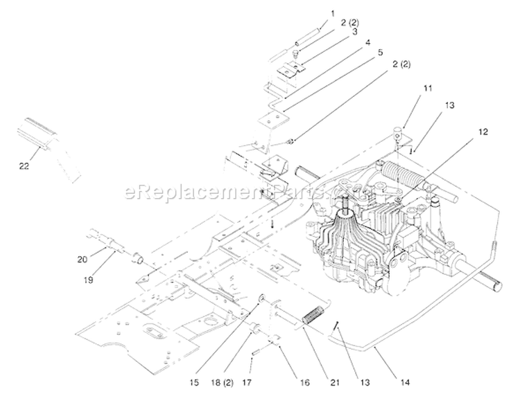 Hydro Brake Diagram and Parts List for 72084 6900001-6999999 - 1996 Toro Lawn Tractor