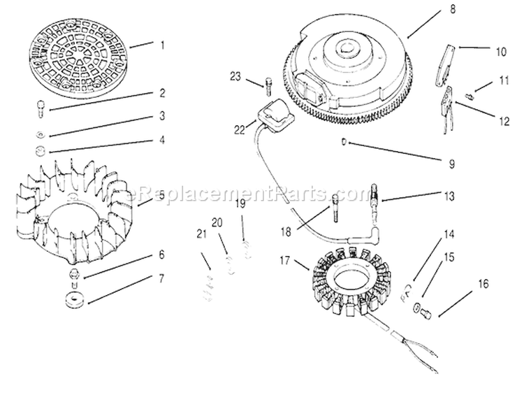 Ignition/electrical Kohler Engine Cv16s-Ps61514 Diagram and Parts List for 72084 6900001-6999999 - 1996 Toro Lawn Tractor