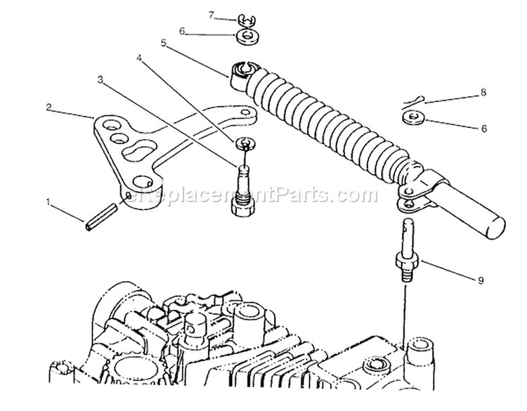 Lever Damper Tuff Torq Transmission K61 (toro) Diagram and Parts List for 72084 6900001-6999999 - 1996 Toro Lawn Tractor