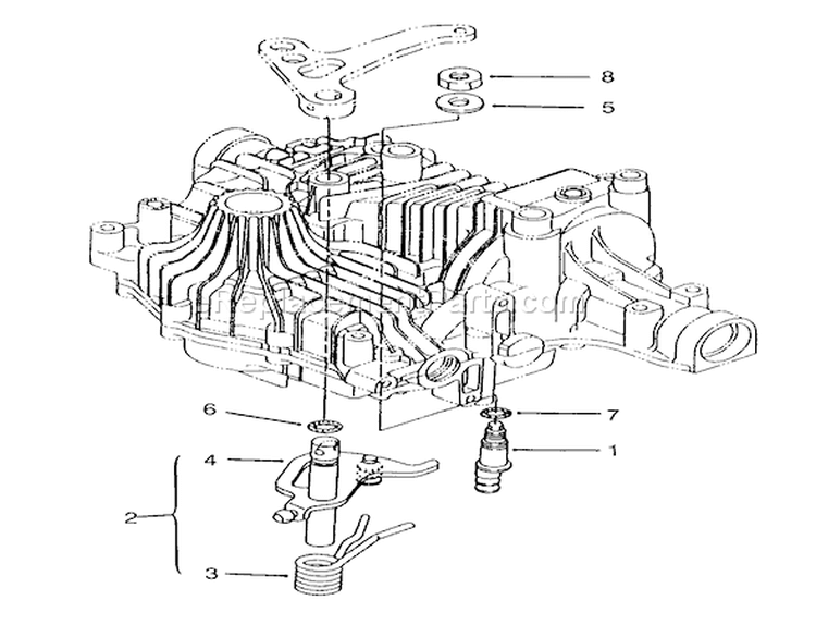 N-Centering Tuff Torq Transmission K61 (toro) Diagram and Parts List for 72084 6900001-6999999 - 1996 Toro Lawn Tractor